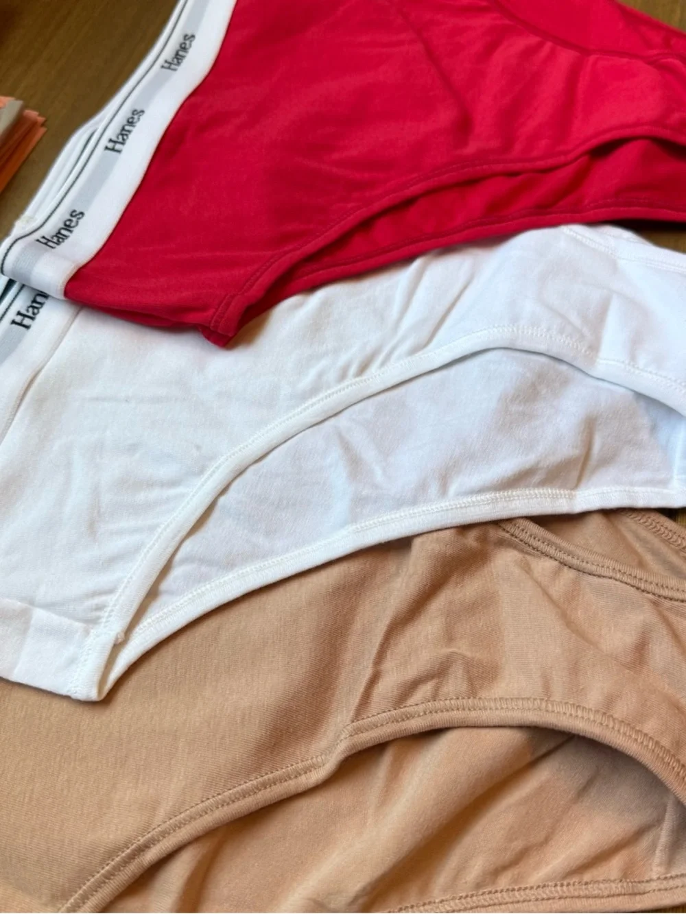 Hanes Women's‎ Bikini Briefs Set - Red and White
